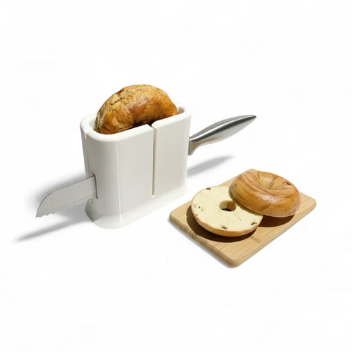 Bagel Holder and Cutter for Even Slicing