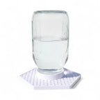 Bee feeder watering tray with honeycomb surface on a regular mouth Mason jar