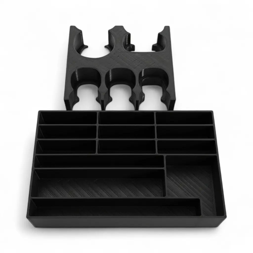 Insert organizer for Arcadia Quest core box with compartments for tokens and cards, view 2
