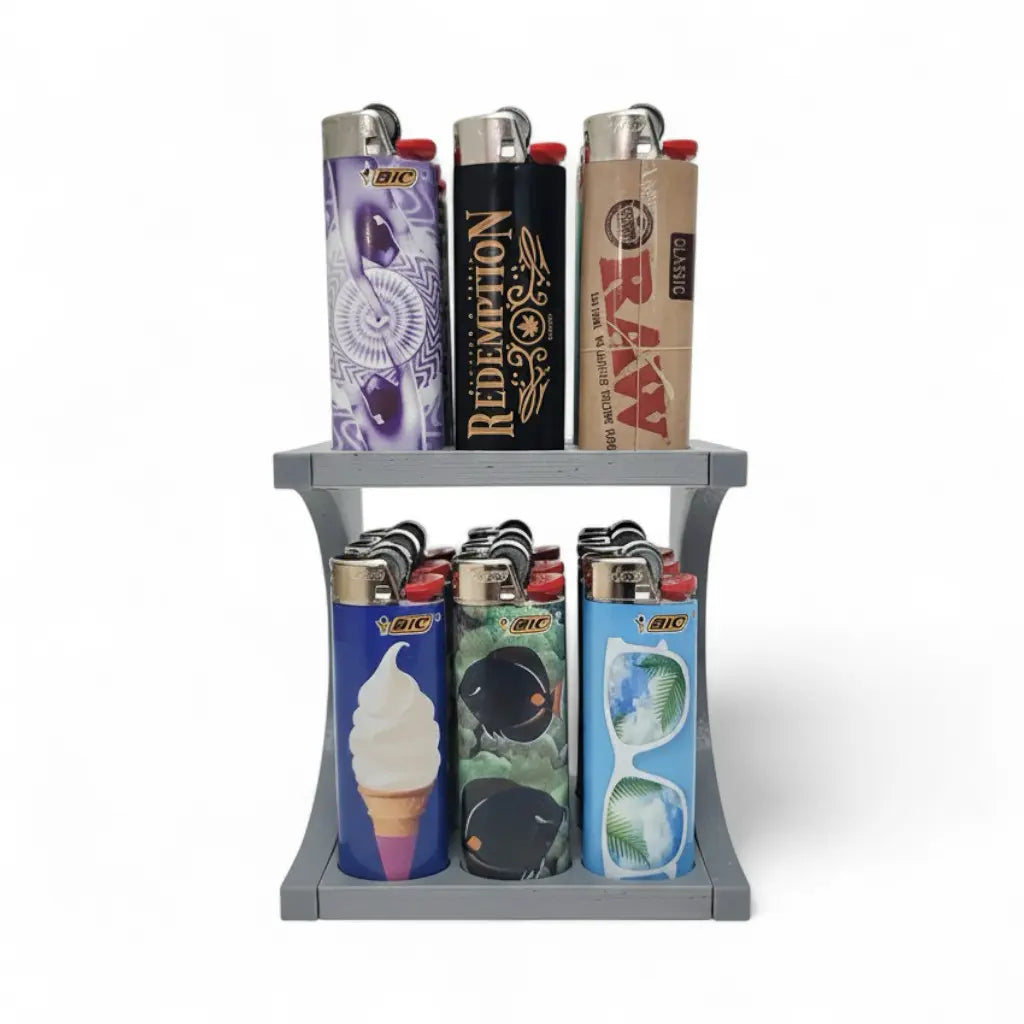 BIC Lighter Display Stand Two Tier Organizer