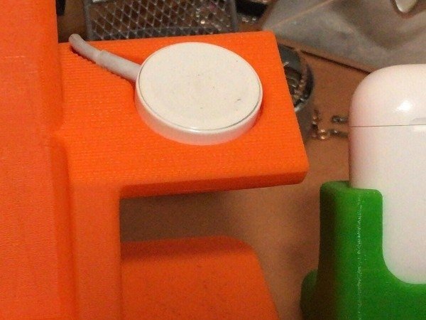 a close up of an orange and white object