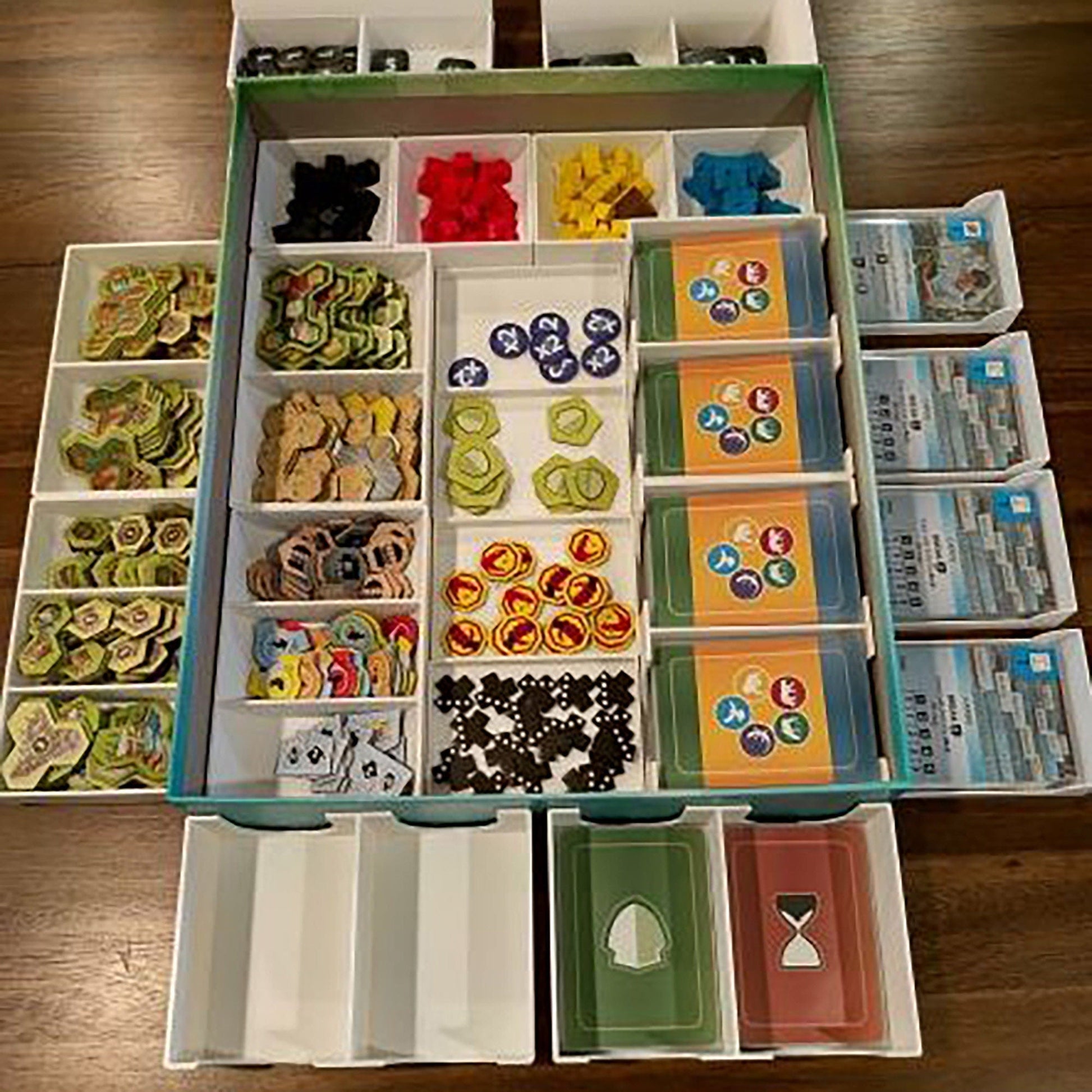 a box filled with lots of different types of buttons