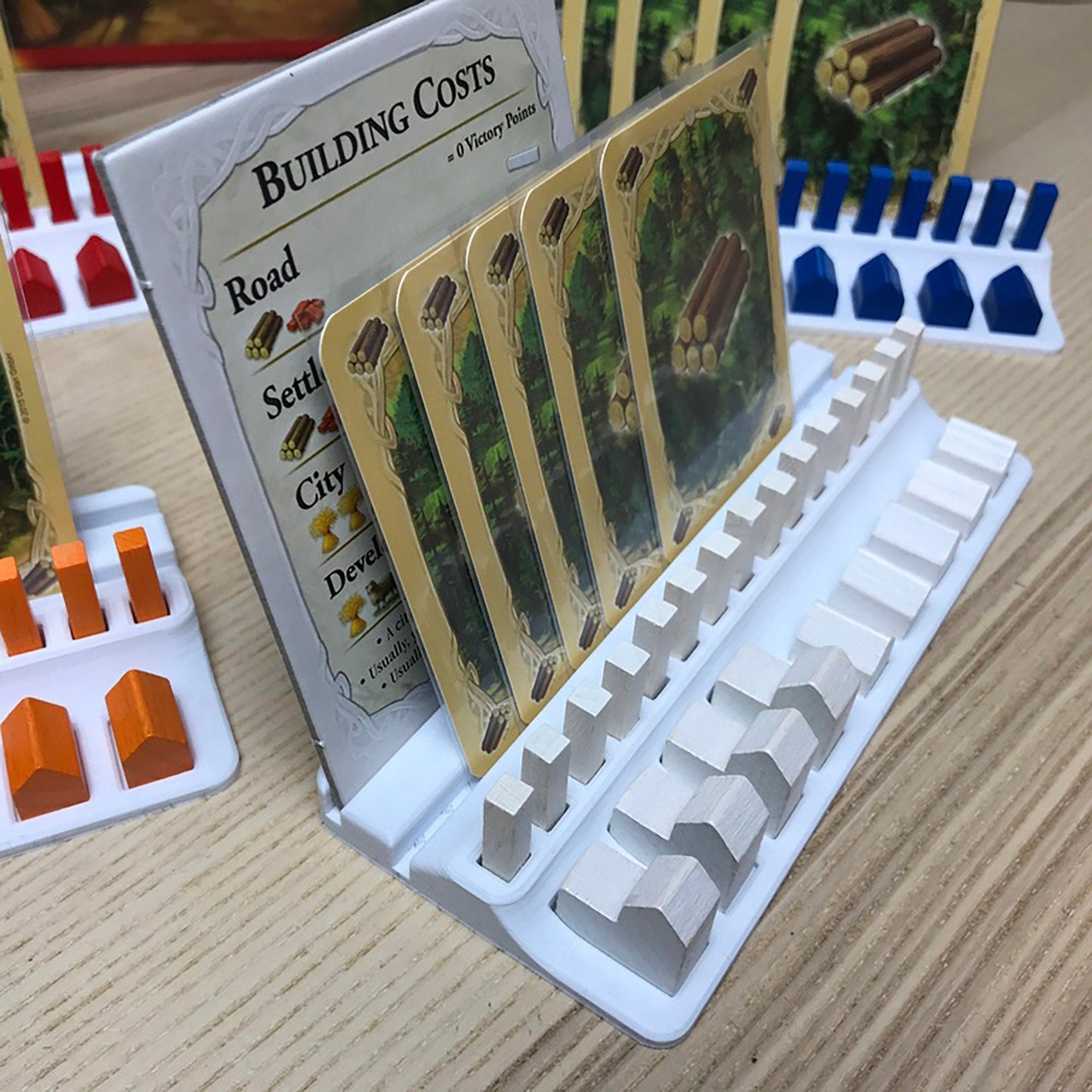 a table with a bunch of cards and a keyboard