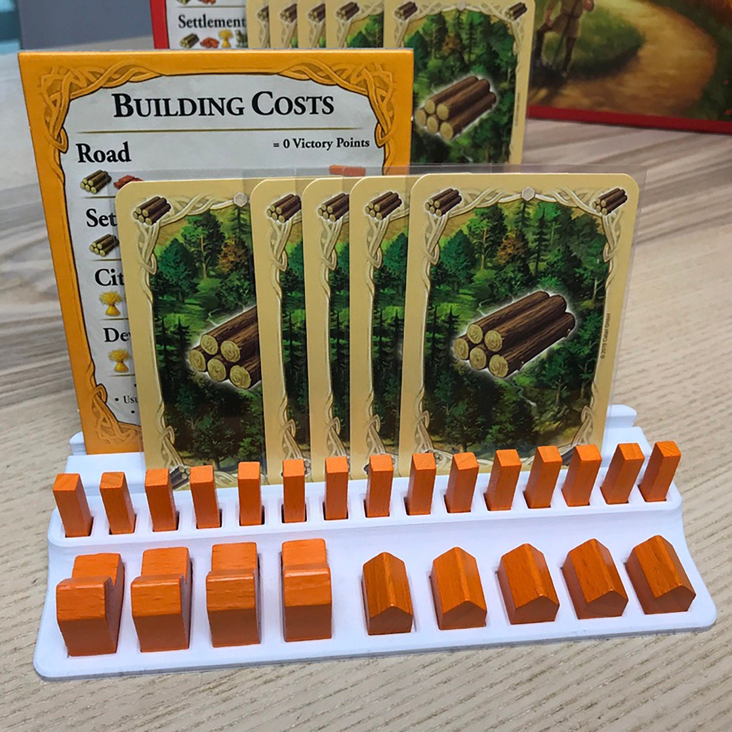 a board game with a bunch of pieces of wood