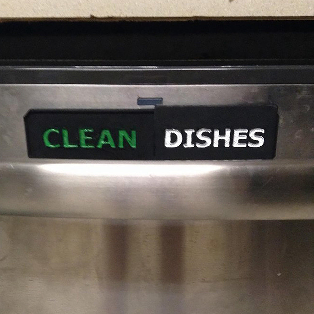 Clean dirty dishwasher sign with sliding indicator, view 5