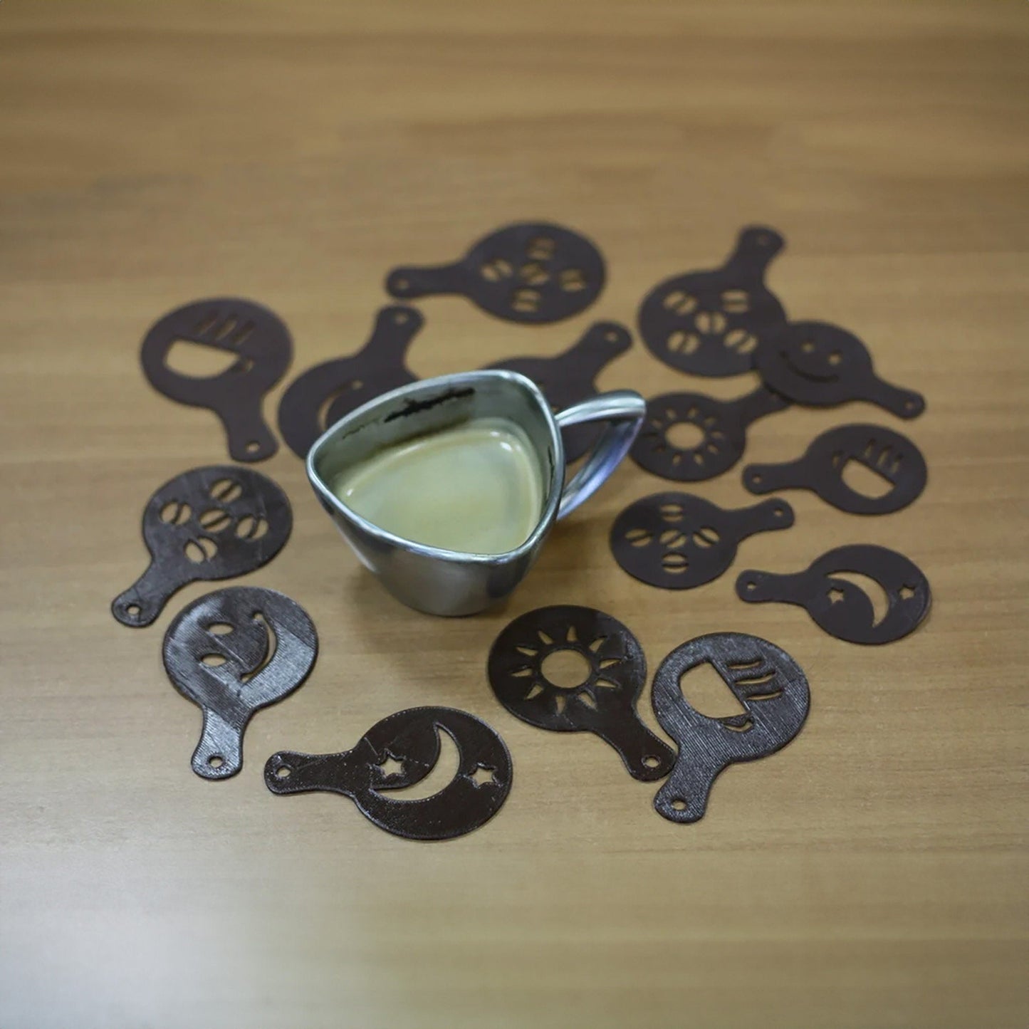 a bowl of liquid sitting on top of a wooden table