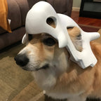 Bone skull dog mask helmet for Pokemon cosplay pet costumes, view 2
