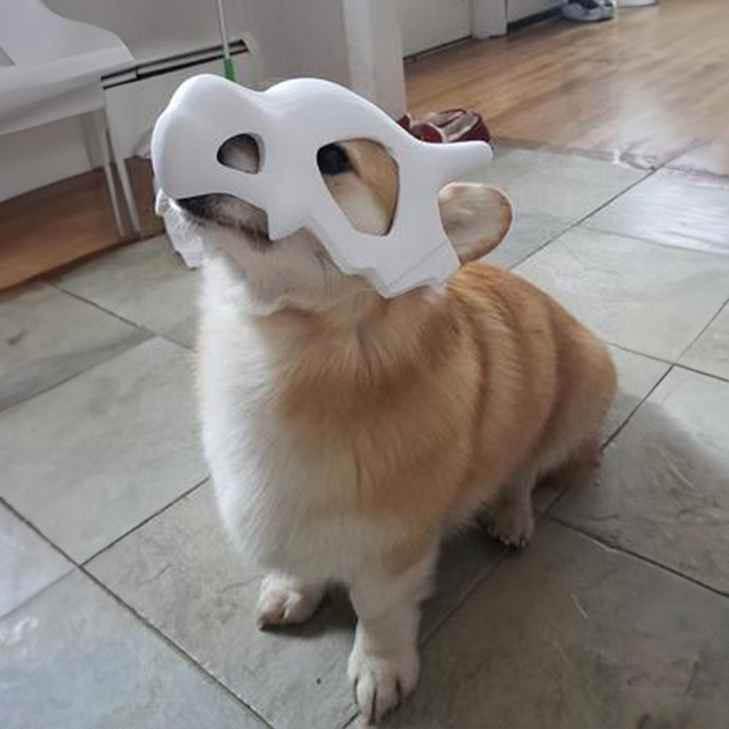 Bone skull dog mask helmet for Pokemon cosplay pet costumes