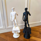 David statue sculpture standing on an ionic column base, view 2
