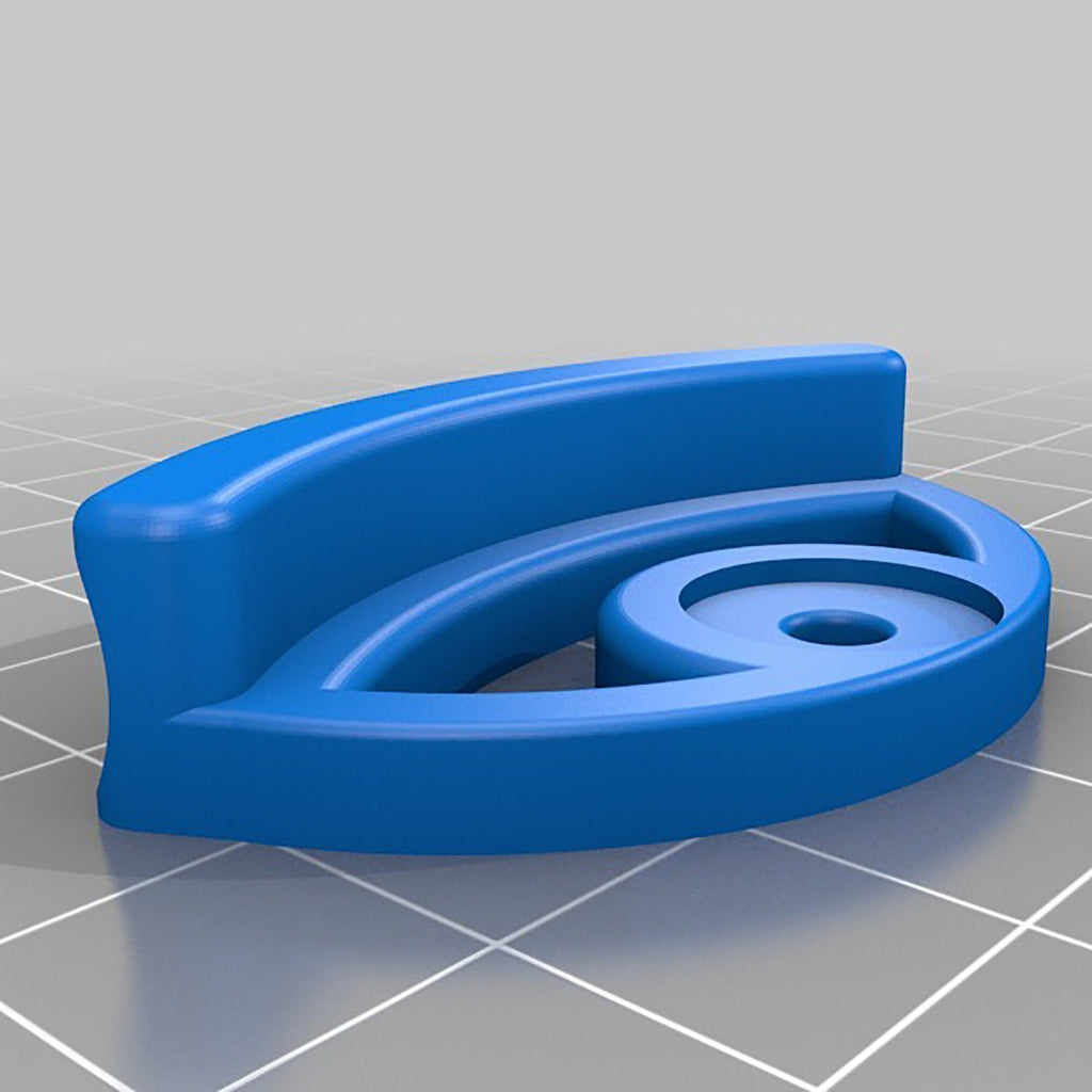 Low-profile disc golf wall hanger holding a single disc by its rim, view 3