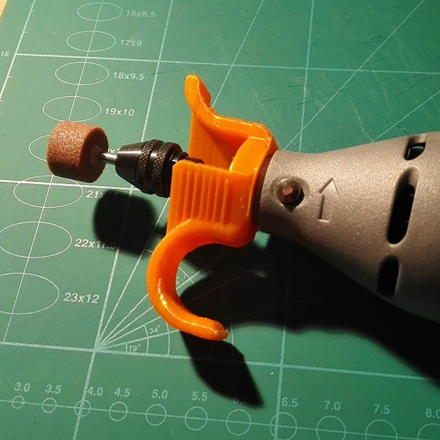 a close up of a tool on a cutting board