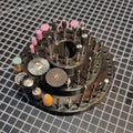Tiered rotary tool bit organizer for Dremel accessories