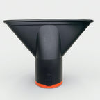 Wall mount holder cradling an EGO Power Plus leaf blower turbo nozzle, view 2