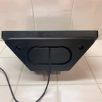 Stand with built-in cable storage under an Echo Show 10 2nd gen display, view 2