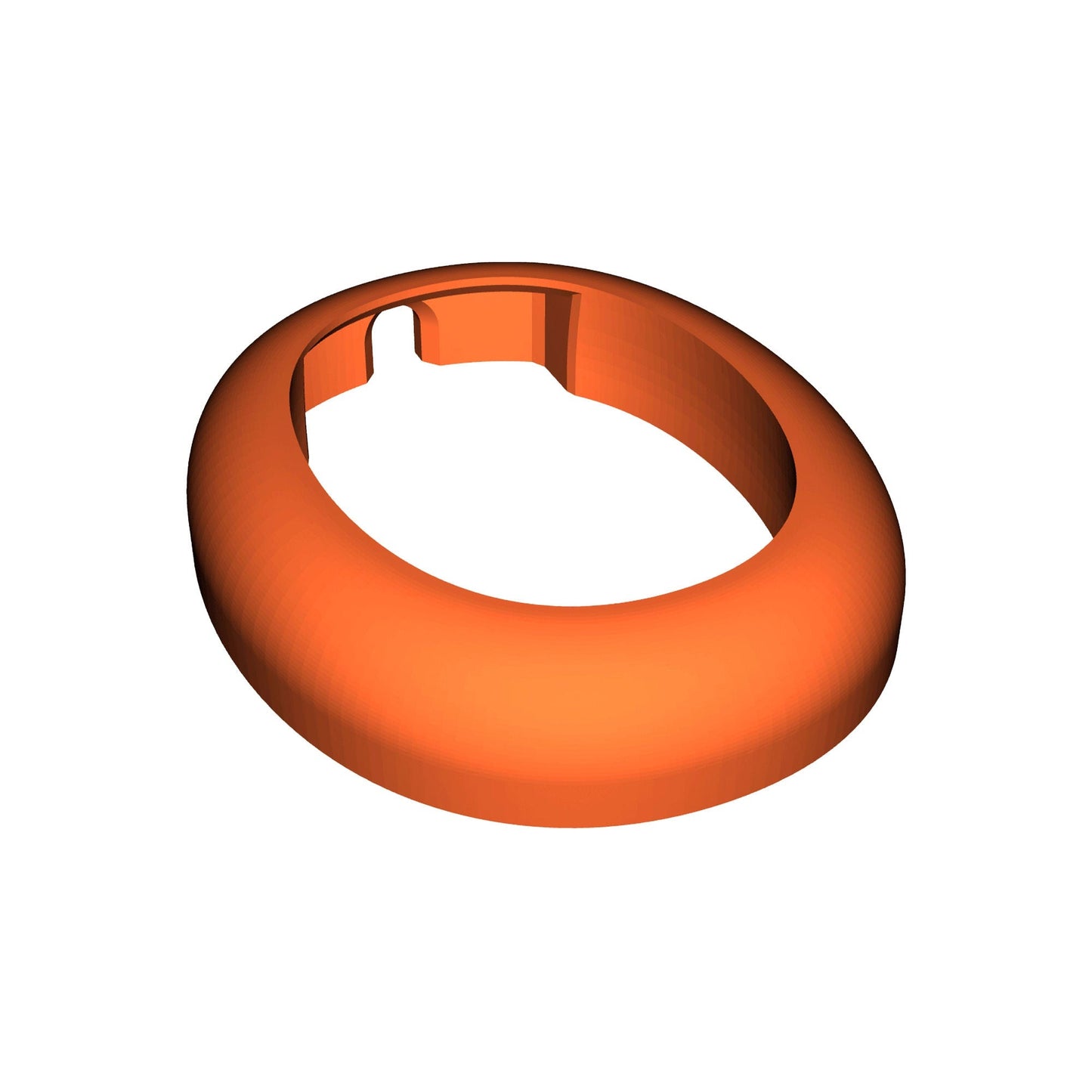 an orange ring on a white background