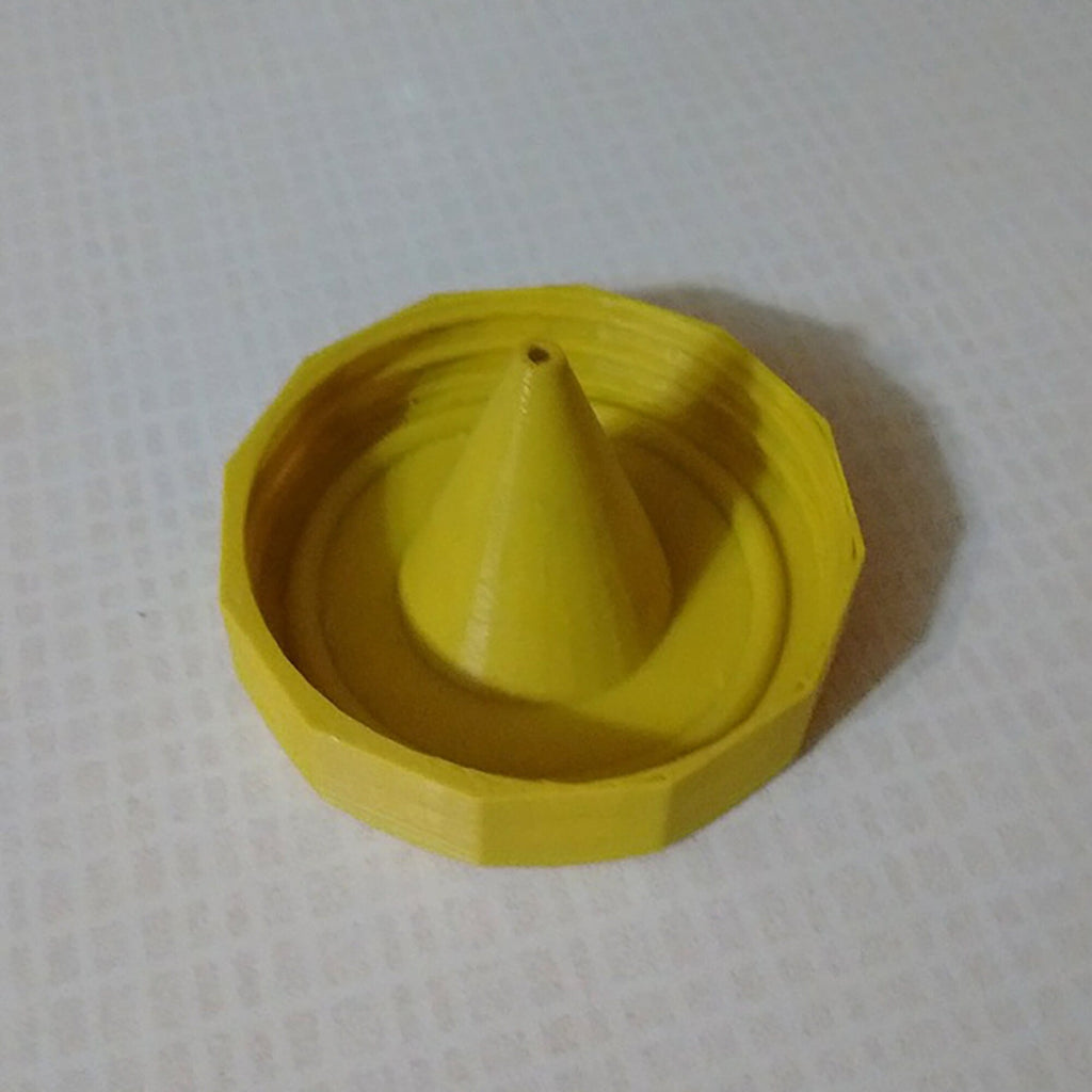 Fruit fly trap lid with inverted cone on a mason jar, view 5