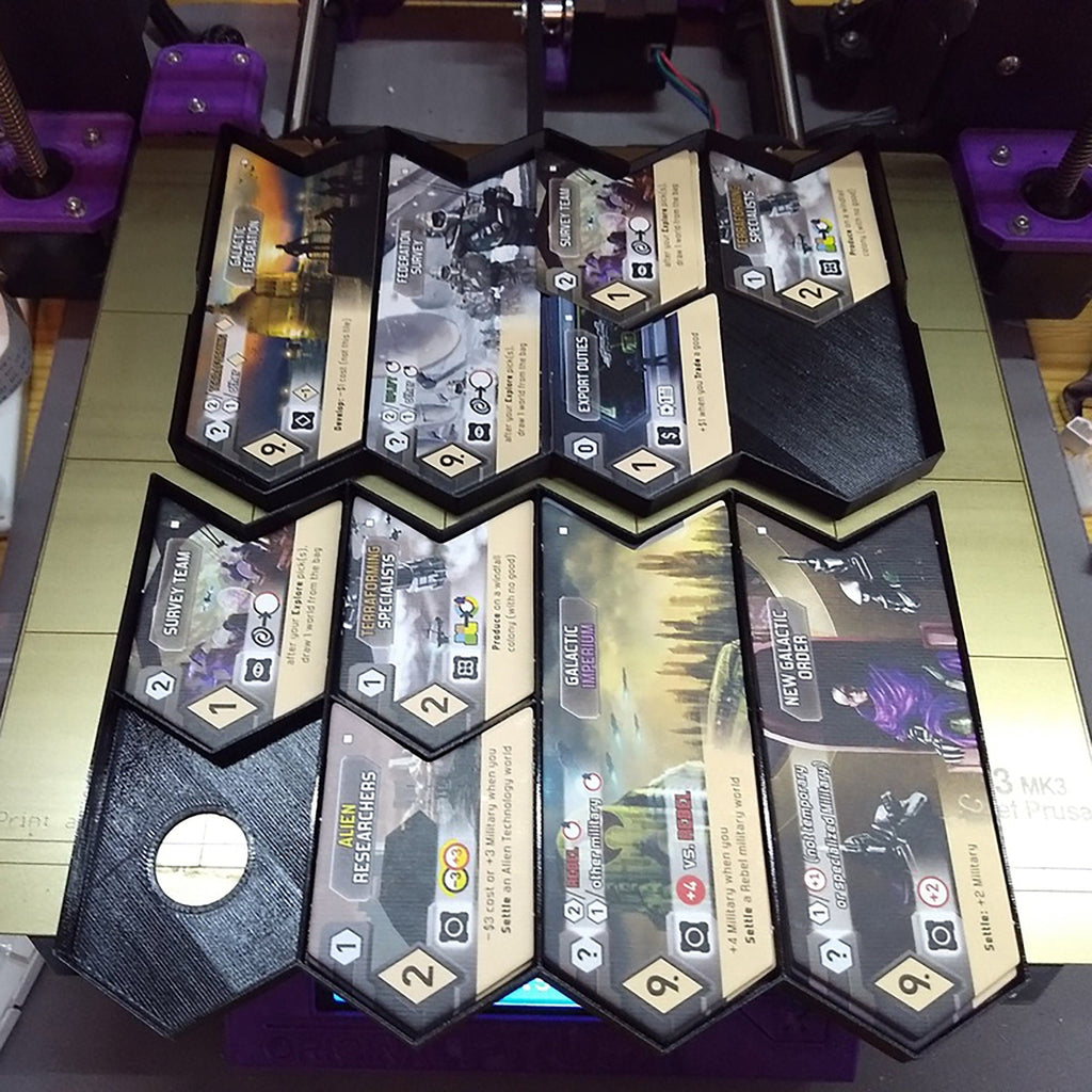 Tile and meeple tray set for New Frontiers with two lidded tile trays and a meeple tray, view 4