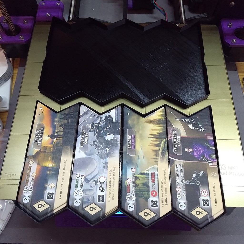 Tile and meeple tray set for New Frontiers with two lidded tile trays and a meeple tray