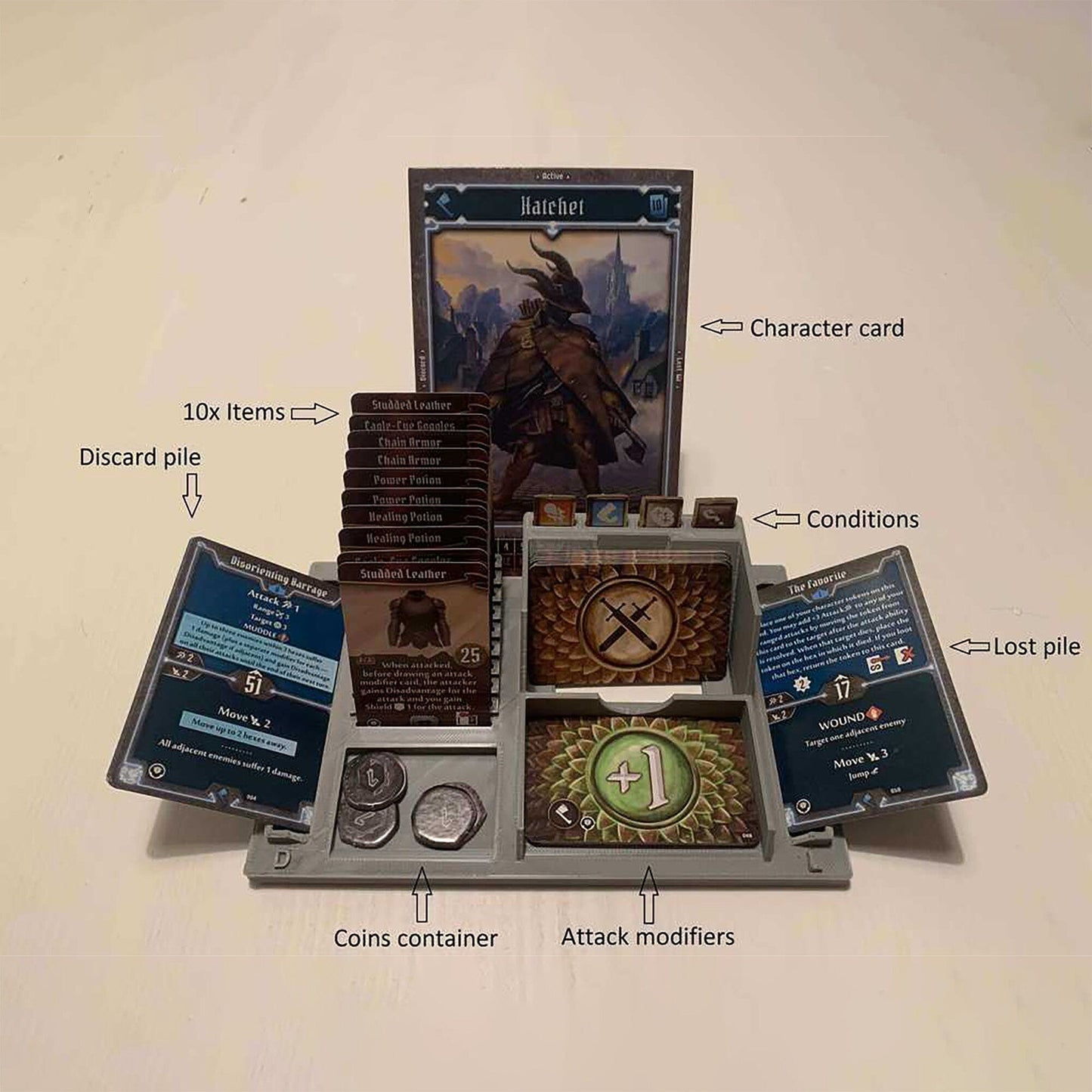 the contents of a board game are displayed on a table