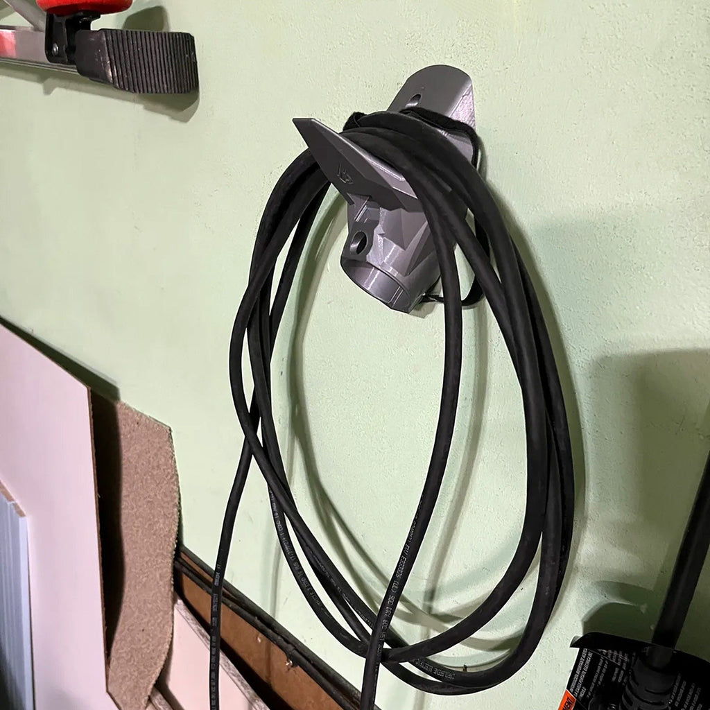 J1772 plug holder with integrated cable hook for Chevy Volt and Bolt charging cords, view 2