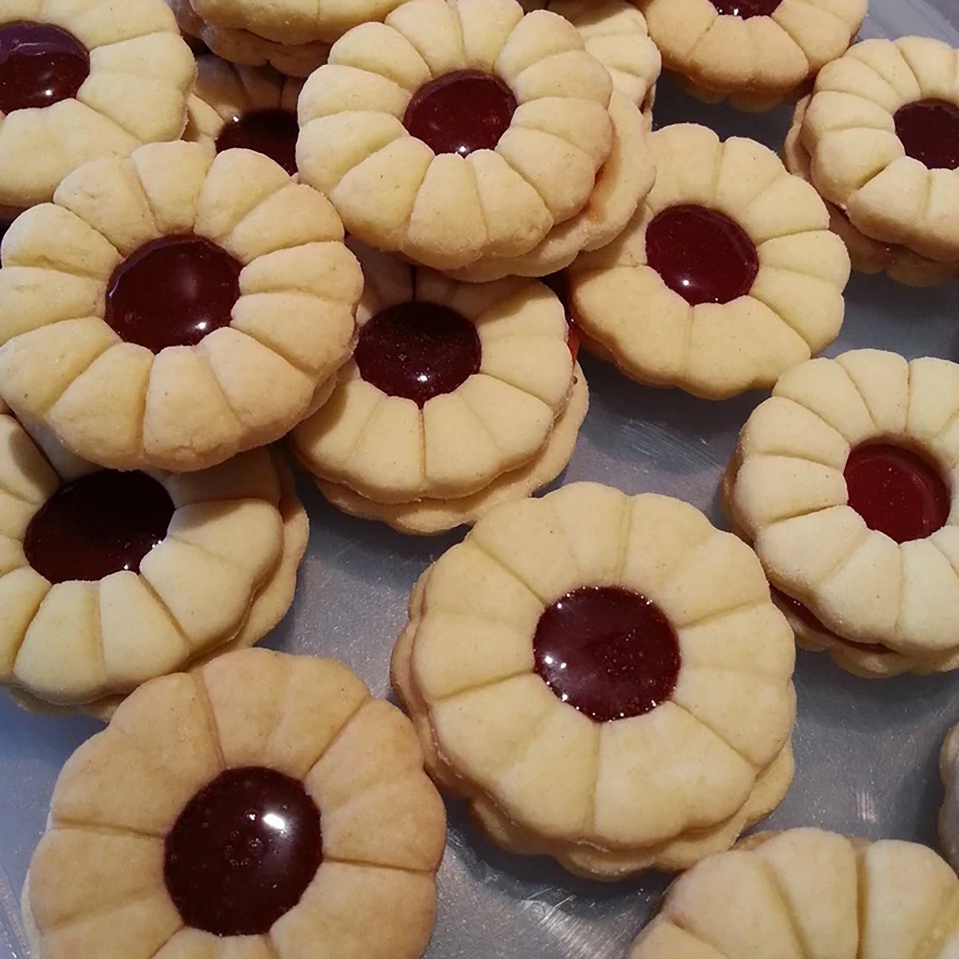 a bunch of cookies that are sitting on a table