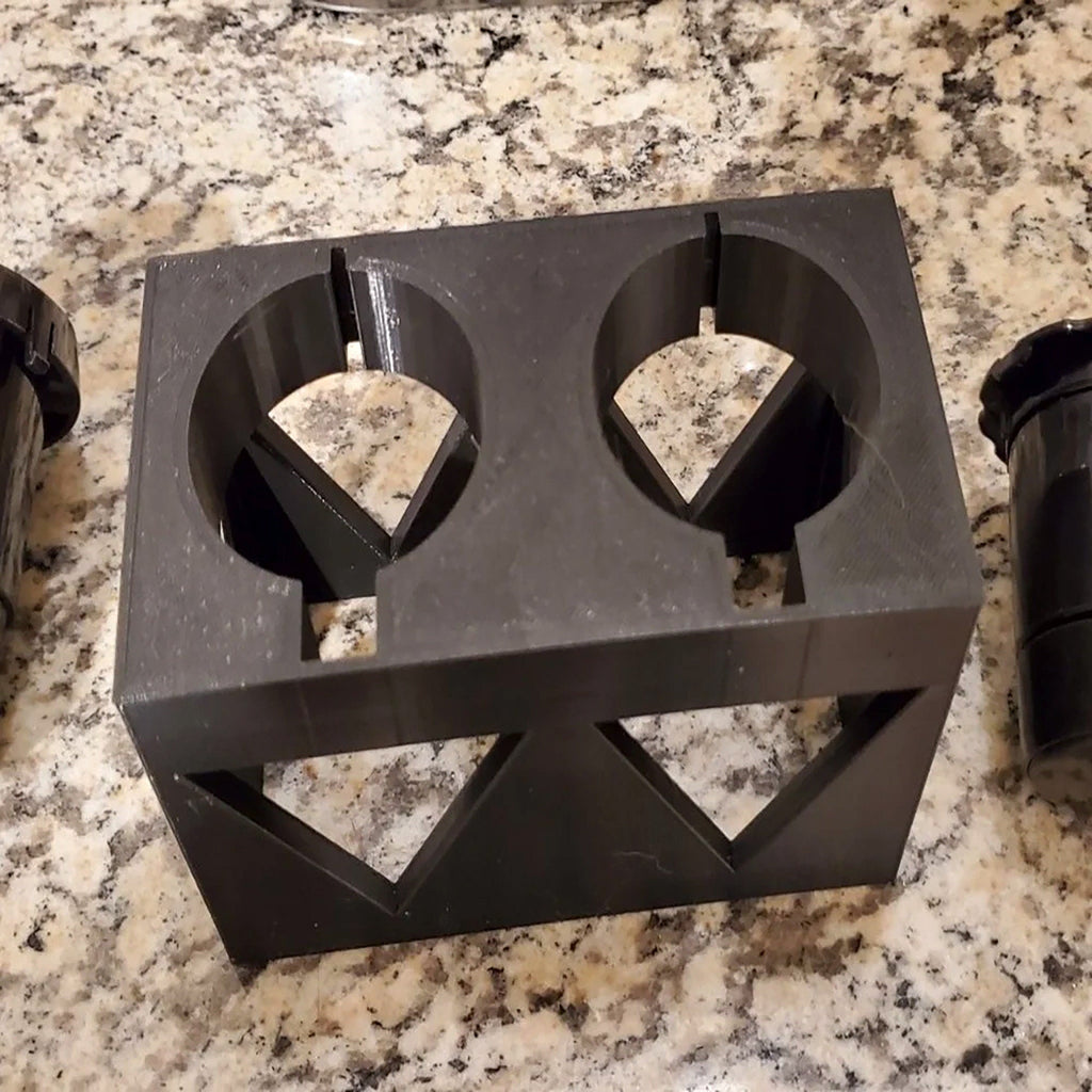 Reusable filter stand with two openings for Keurig My K-Cup refillable pods, view 3