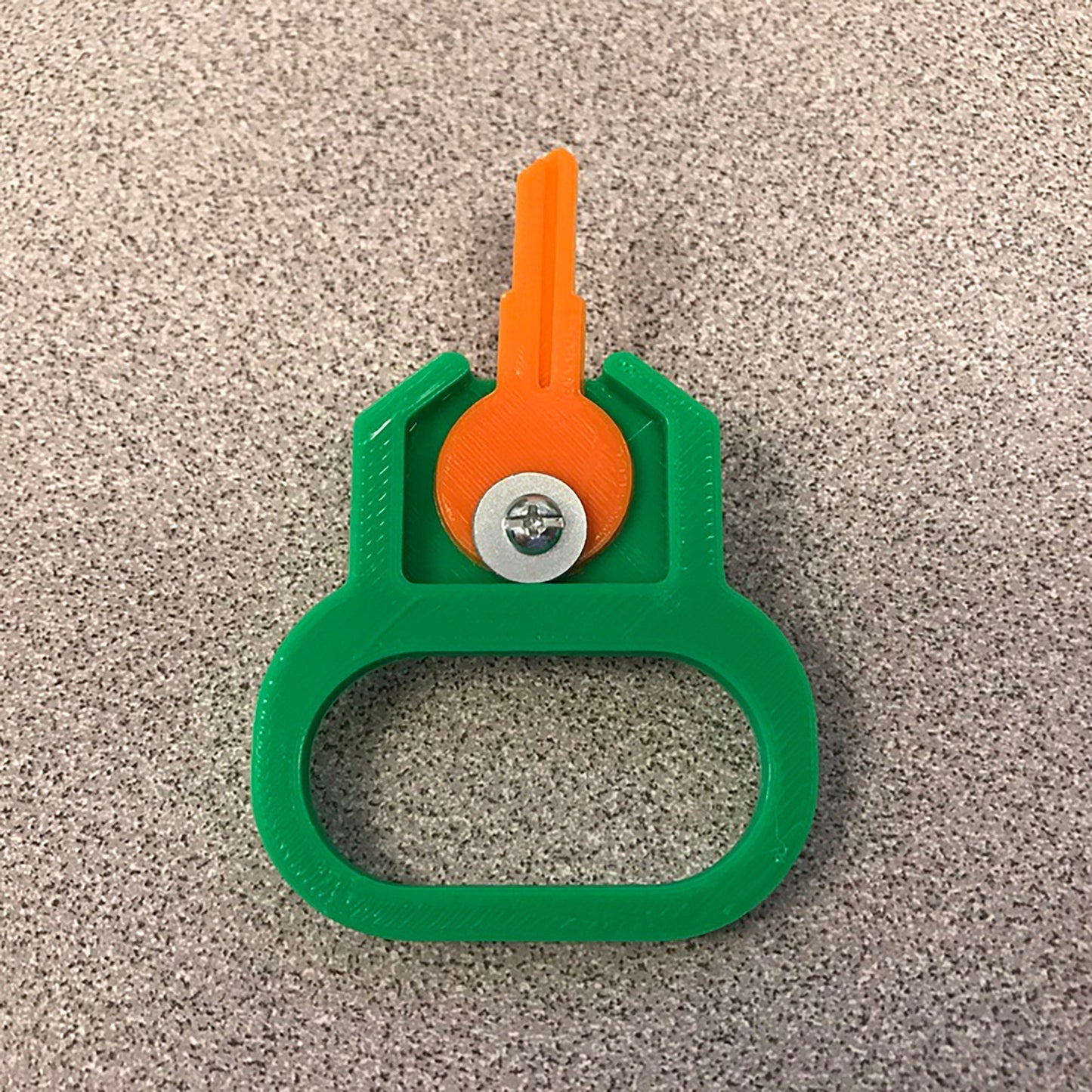 a pair of scissors with a hole in the middle