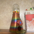 Candy dispenser lid and base for wide mouth Mason jars with turn knob, view 2