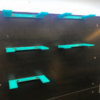 Wall case hanger for Milwaukee tool kit cases with two top slots, view 2