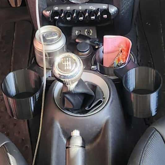 Mini Cooper Cup Holder Extender and Drink Organizer