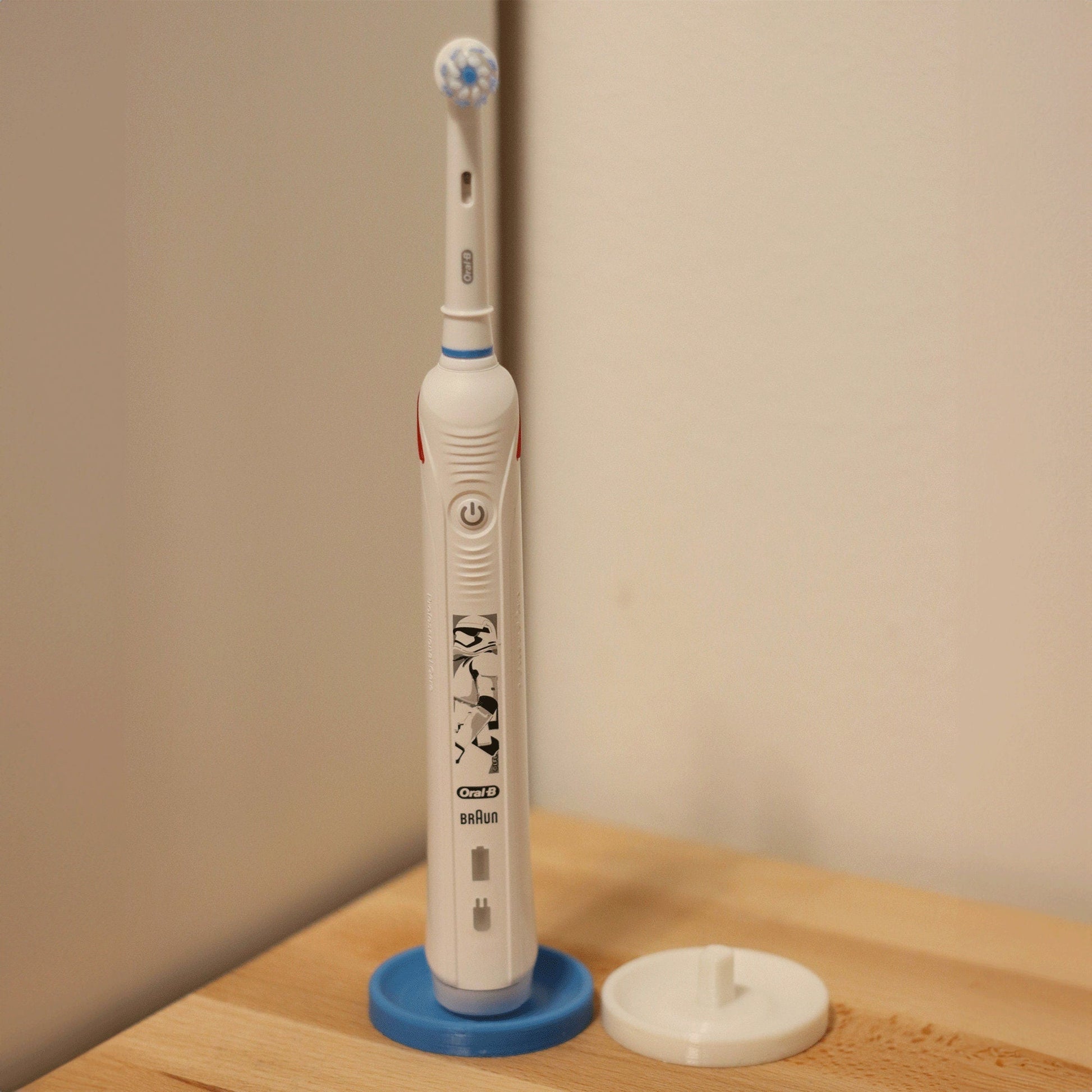 a close up of a toothbrush on a table