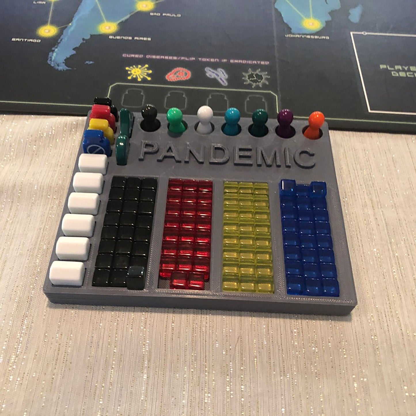 a close up of a board game on a table