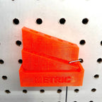Pegboard hex key holder with Allen wrenches sorted by size, view 2