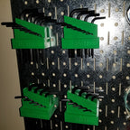 Pegboard hex key holder with Allen wrenches sorted by size, view 5
