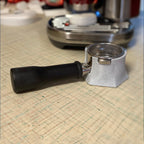 Hexagonal portafilter tamping stand for Breville 54mm dual spout portafilter, view 2