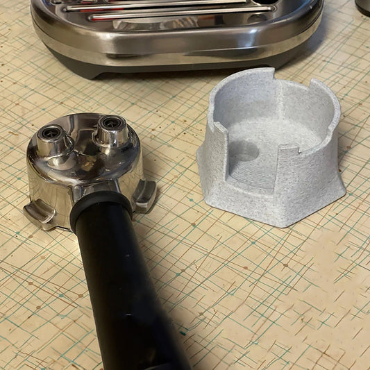 a close up of a metal object on a table