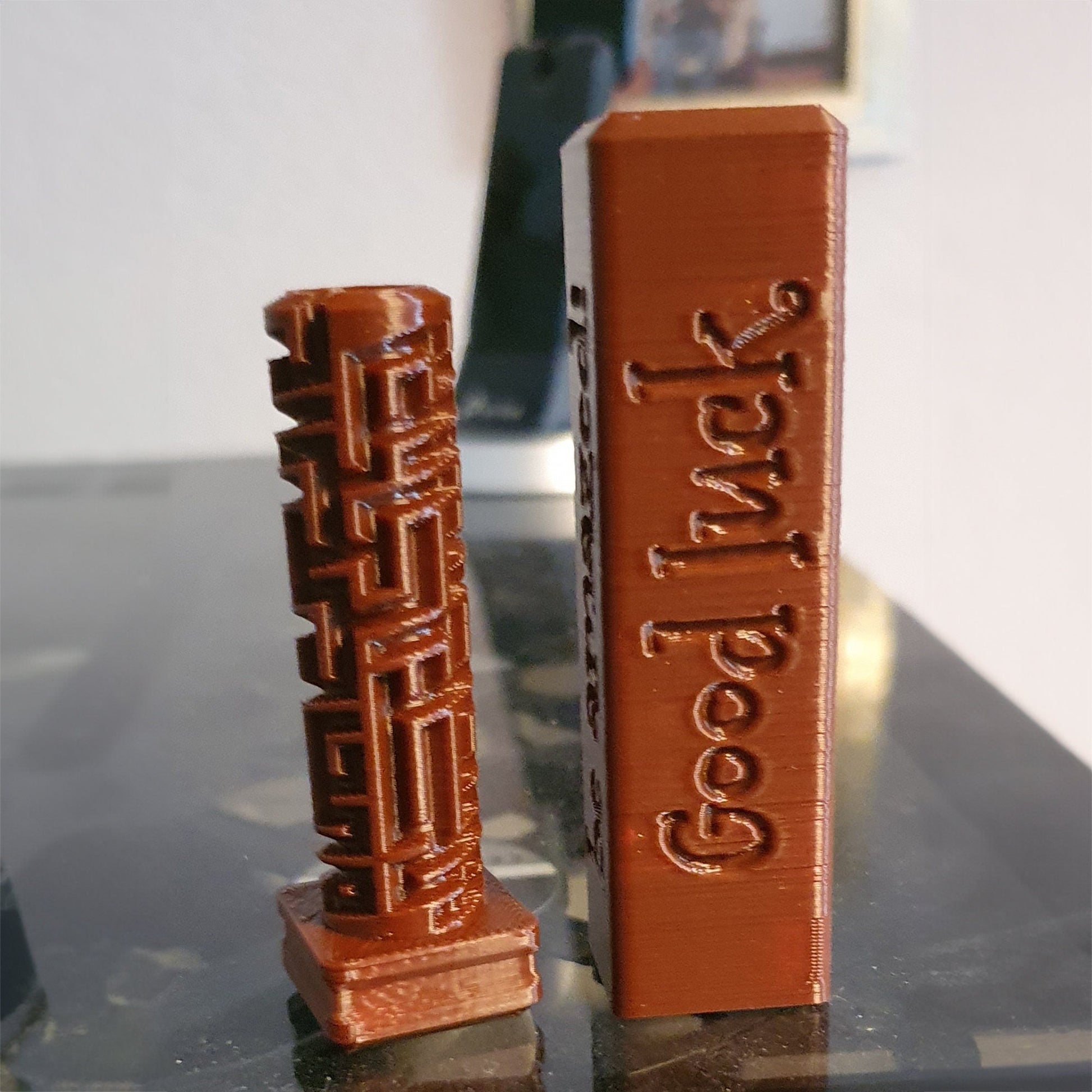 a close up of a chocolate bar on a table