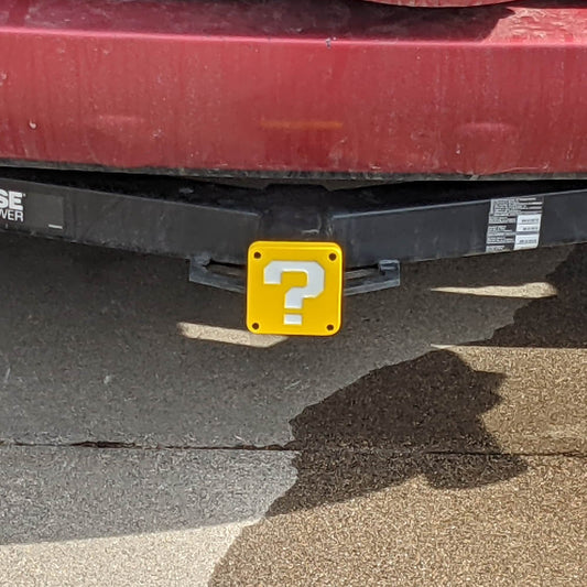 Question Mark Box Hitch Receiver Cover for Mario