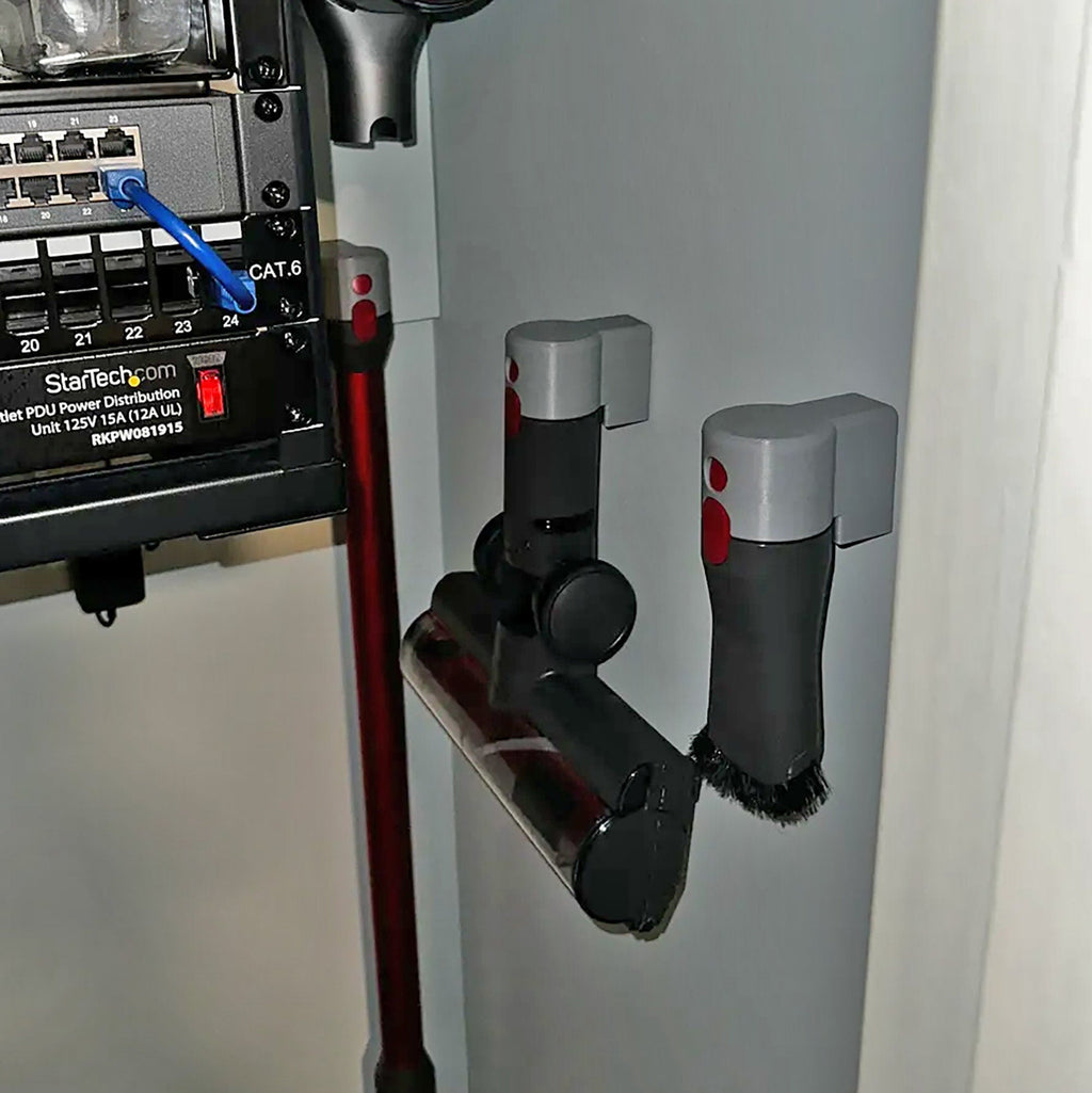 Wall mount and adapter holders for the Roborock H7 cordless stick vacuum, view 3