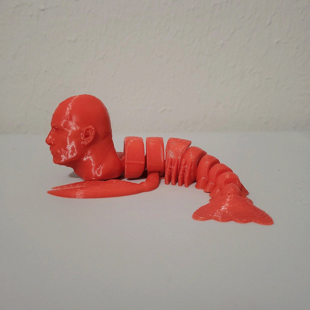 Articulated lobster fidget toy with flexible segmented tail and pivoting claws, view 2