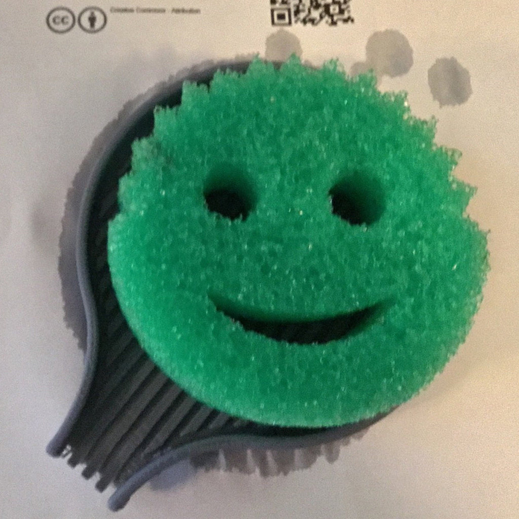 Sponge holder and drainer tray for Scrub Daddy and Scrub Mommy round sponges, view 3