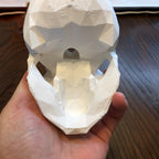 Low-poly geometric skull stand for Amazon Echo Dot 1st and 2nd gen, view 3