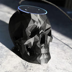 Low-poly geometric skull stand for Amazon Echo Dot 1st and 2nd gen