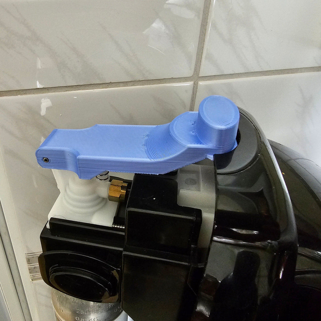 Carbonation press lever arm for SodaStream Jet sparkling water machines