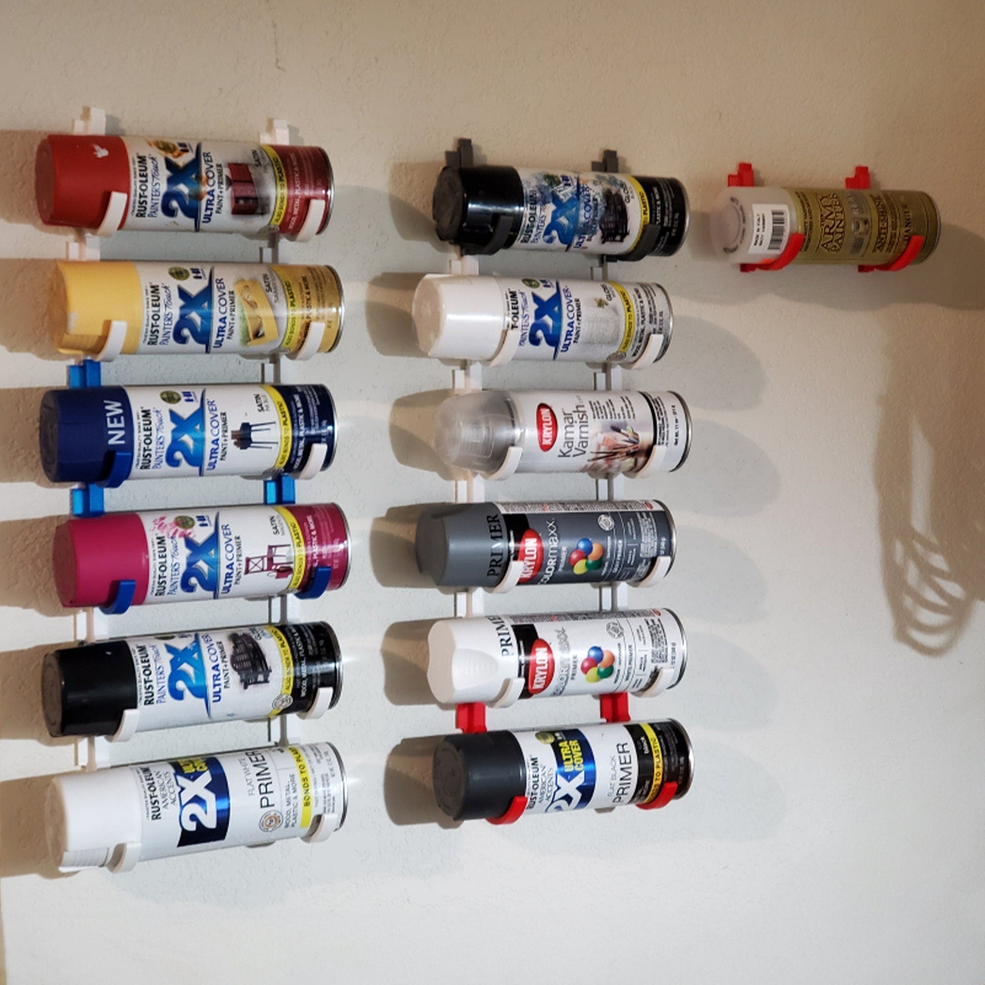 Spray Can Wall Storage System for Organized Garage