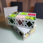 Tea bag storage box with lid and divided compartments, view 2