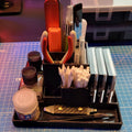 Hobby tool organizer caddy for miniature and model building tools, brushes and paint pots