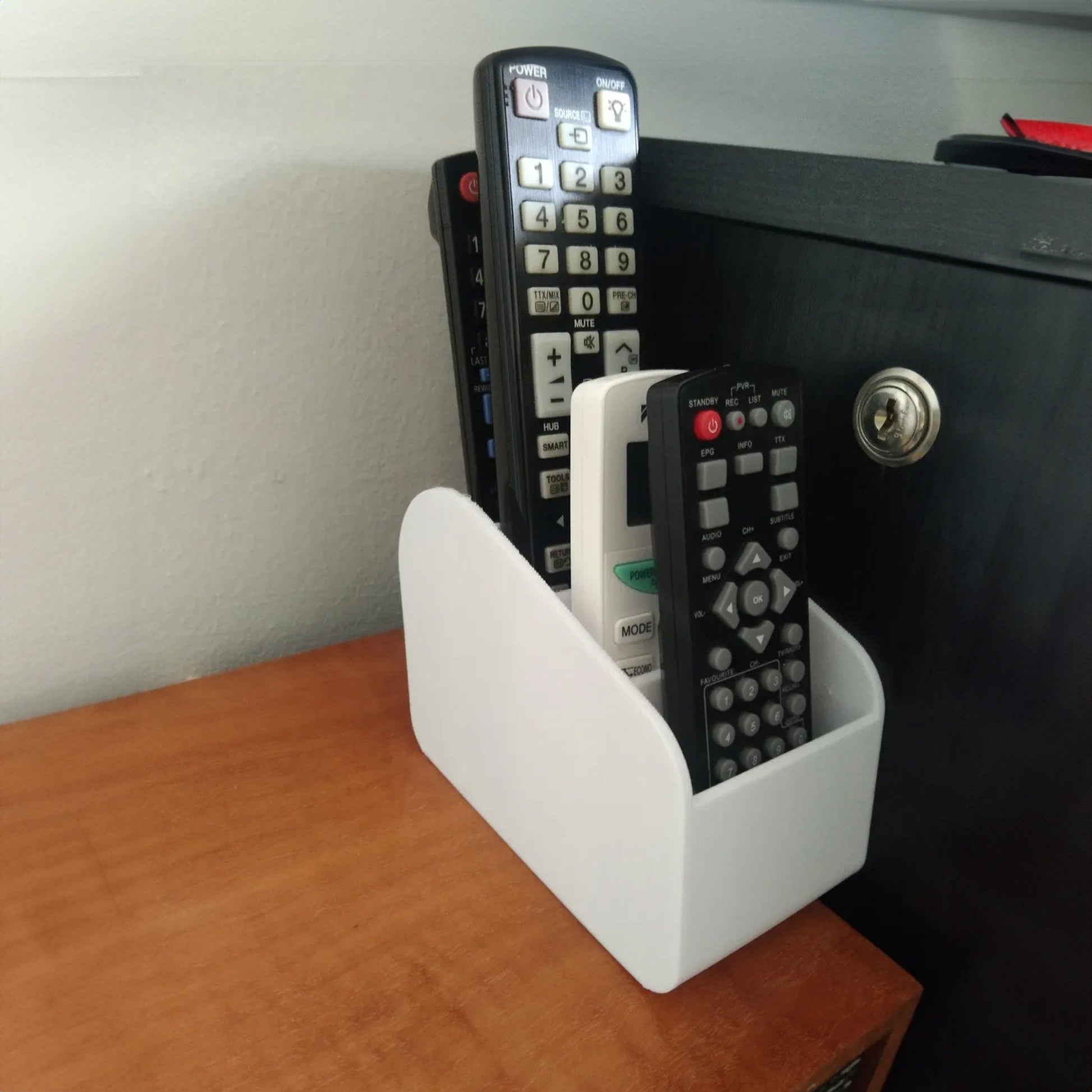 Universal Remote Control Holder for Organized Living Spaces