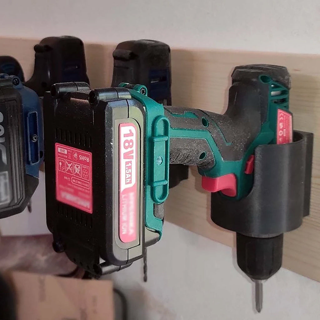 Wall mount holder for cordless drills and power tools up to 74mm, view 2