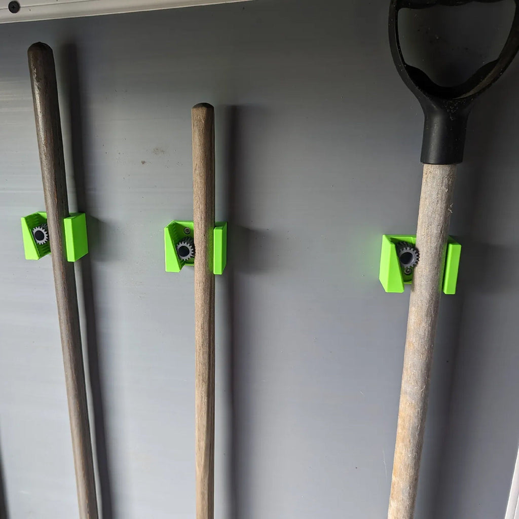 Gravity broom holder wall mount for 21-28mm tool handles, view 6
